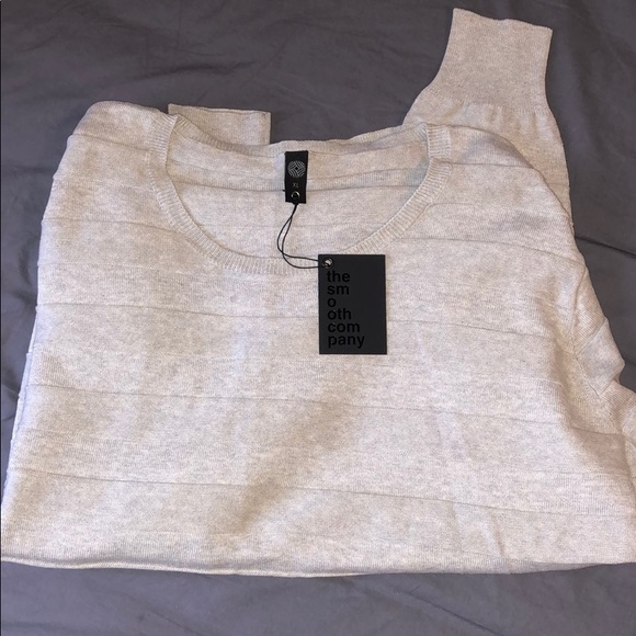 Reversed Striped Sweater Color: Smoke - Picture 3 of 3